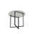 5PCS Rustic Breakfast Nook Dining Set, Faux Marble Triamine Top Round Dining Table With 4 PU Leather Chairs-795291177