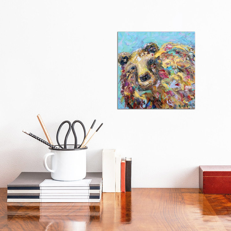 Bear by Karen Tarlton - Wrapped Canvas Painting, 30.48 cm H x 30.48 cm W