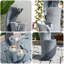 Fontaine cascade en forme de S, 35,43 po, résine intérieure / extérieure pour jardin, patio ou bureau