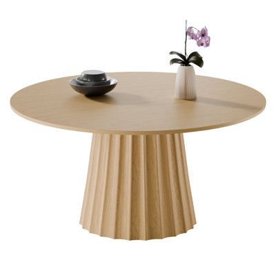 Solid Wood Dining Table Round Pedestal Kitchen Table