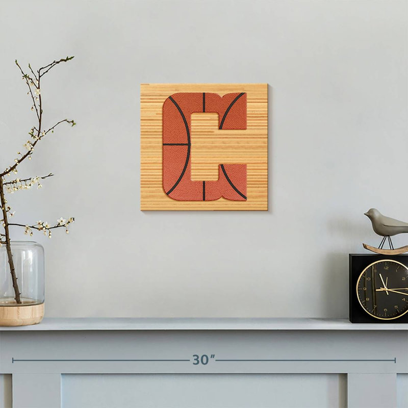 «Basketball C Alphabet» sur toile, H 10 po x l 10 po x P 1,25 po