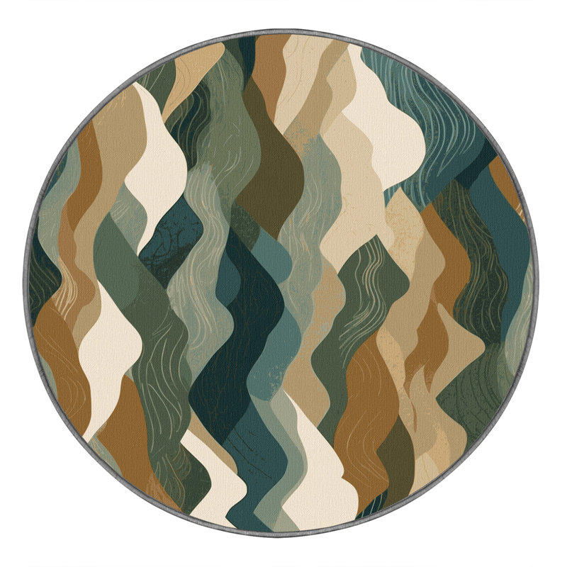 Aurora Veins Rug, Round 7'