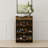 31.49 Inches Of Black And Brown Solid Wood Shoe Cabinet-223383770