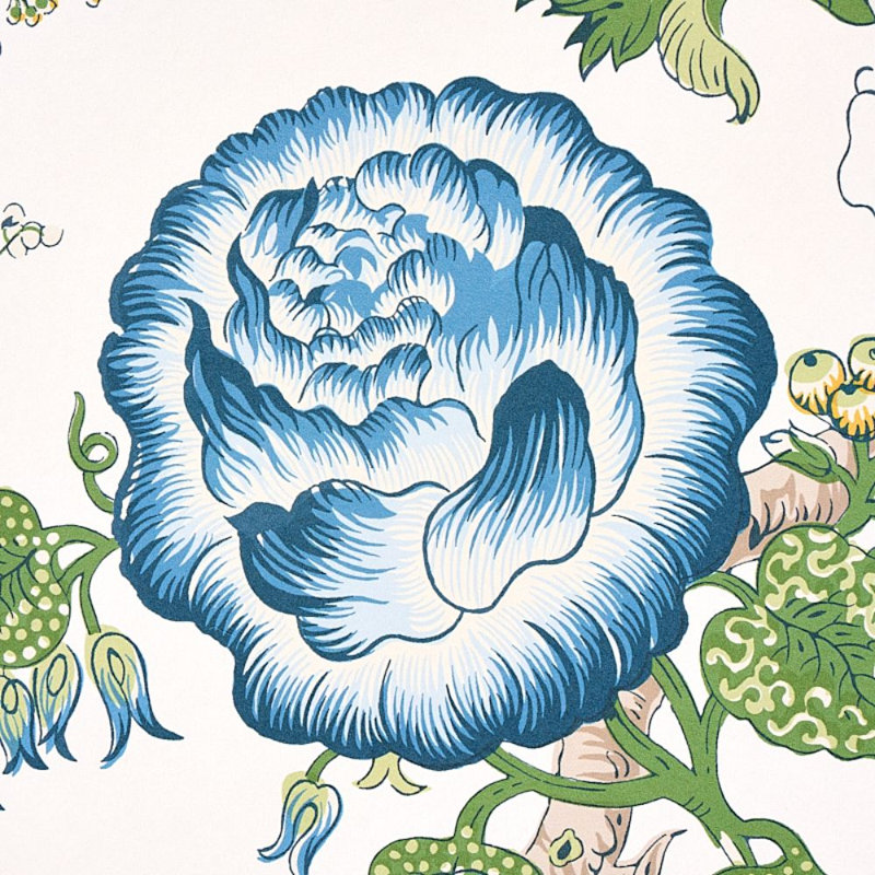 Papier peint Josephine, Bleu