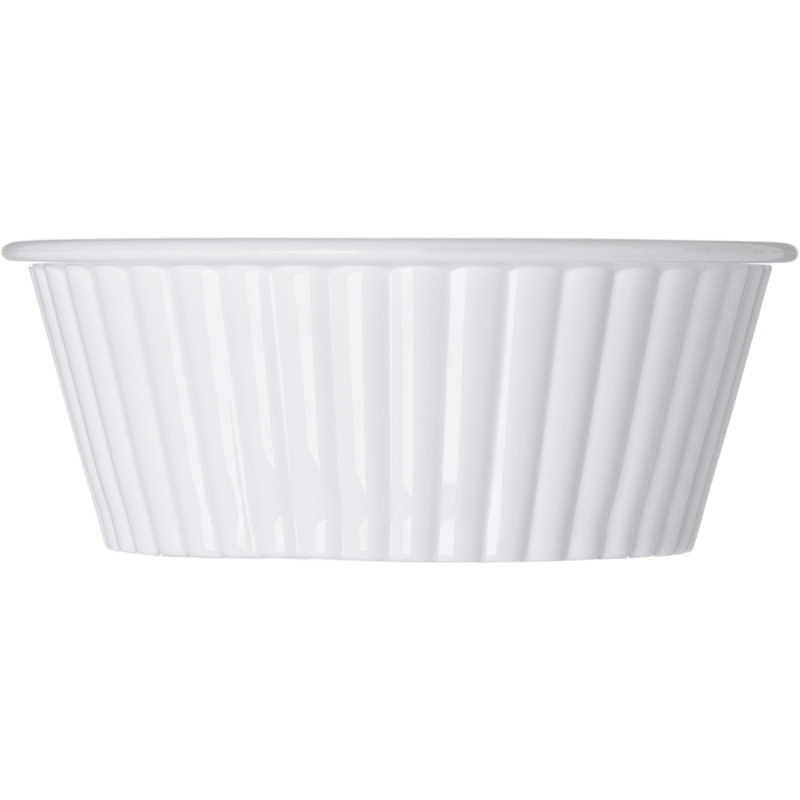 SAN Fluted Sauce Ramekin, 2 oz, White