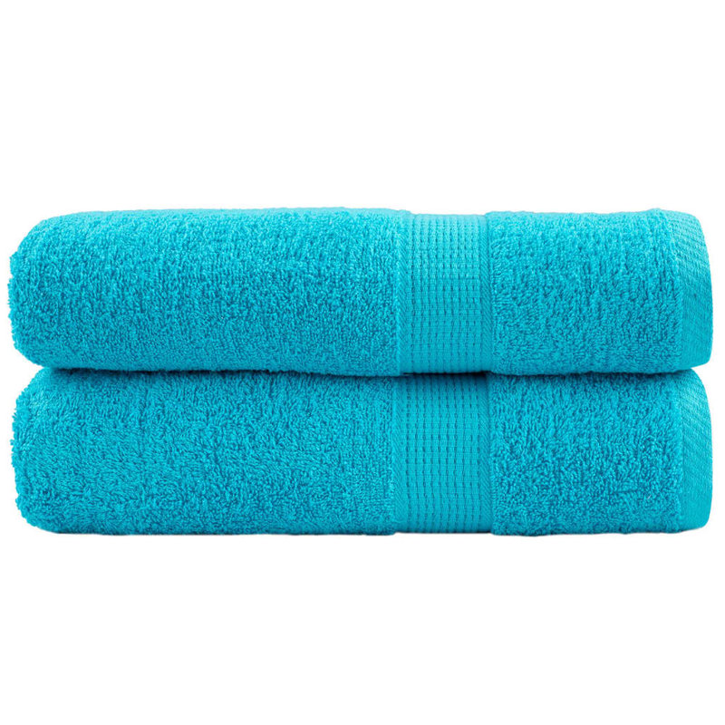 Premium Bath Towels SOLUND 600Gsm, 140cm L x 70cm W, Turquoise, Bath Towels - 2 Pack