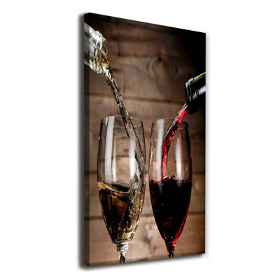Wine In Glasses - Wrapped Canvas Print