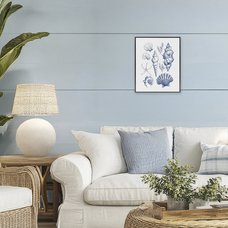 Giclée encadrée de la collection Soft Nautical, design par 1x, H 14 po x l 11 po, Giclée encadrée noir minuit