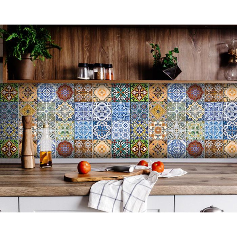 Carreau de mosaïque en vinyle Jessa, H 8 po x l 8 po x P 0,1 po