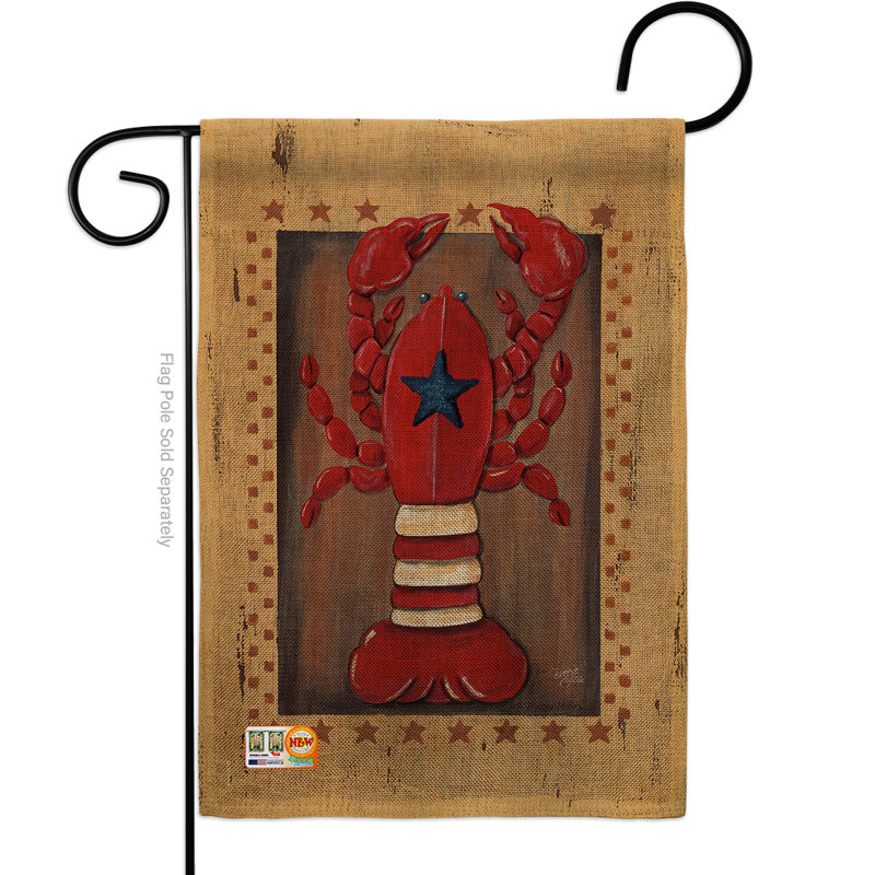 En toile jute de mer patriotique de mer de mer de 2 côtés 19 x 13 po drapeau de jardin