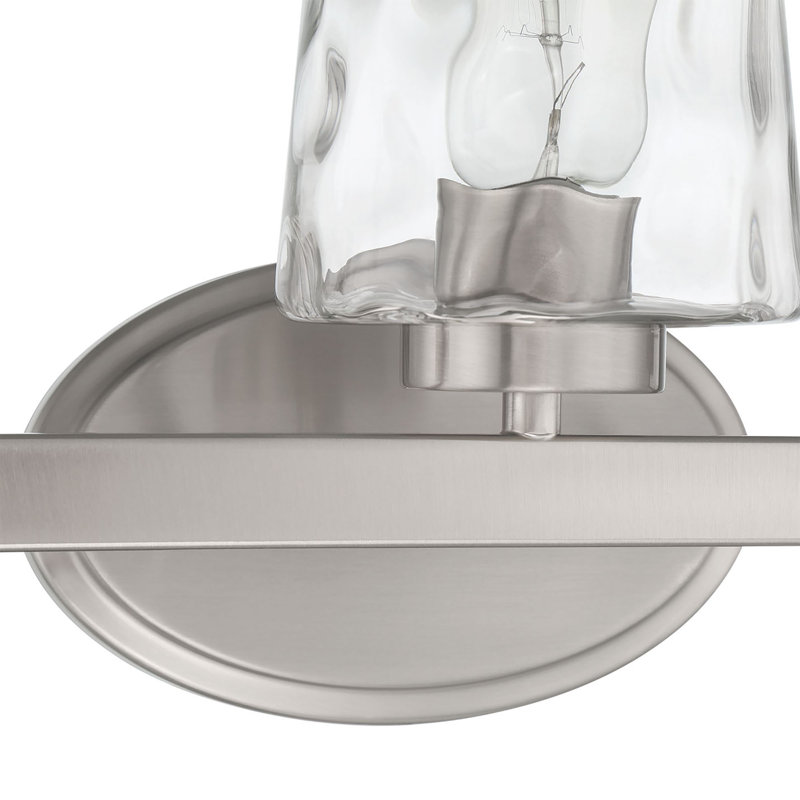 Luminaire de salle de bain à 3 lumières en acier à intensité variable Saratoga, certifié UL, Nickel brossé