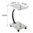 C Shaped Side Table Movable Sofa End Table Modern Coffee Table With Wheels For Small Spaces