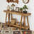 2-Tier Farmhouse Console Table Entryway Table Behind Sofa