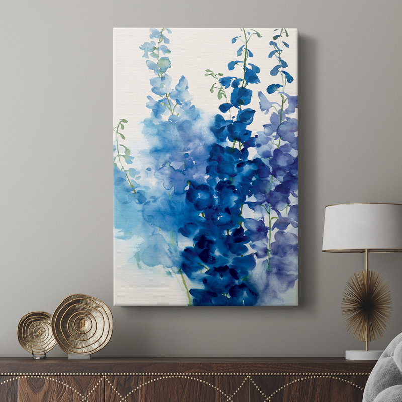 Delphinium II - galerie Cavas sur mesure, H 60 po x l 40 po
