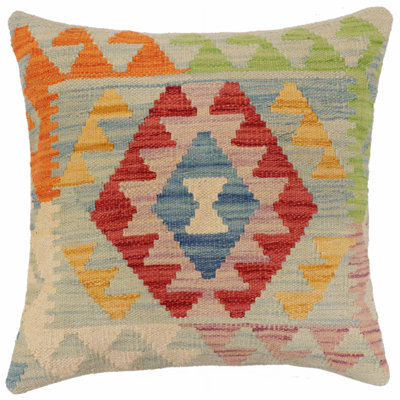 Tribal Kilim Pillow Geometric Throw Pillow
