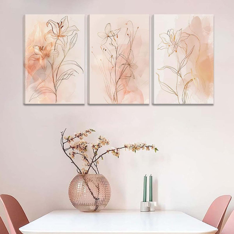 3 Piece Wrapped Canvas Print, 40 cm H x 30 cm W