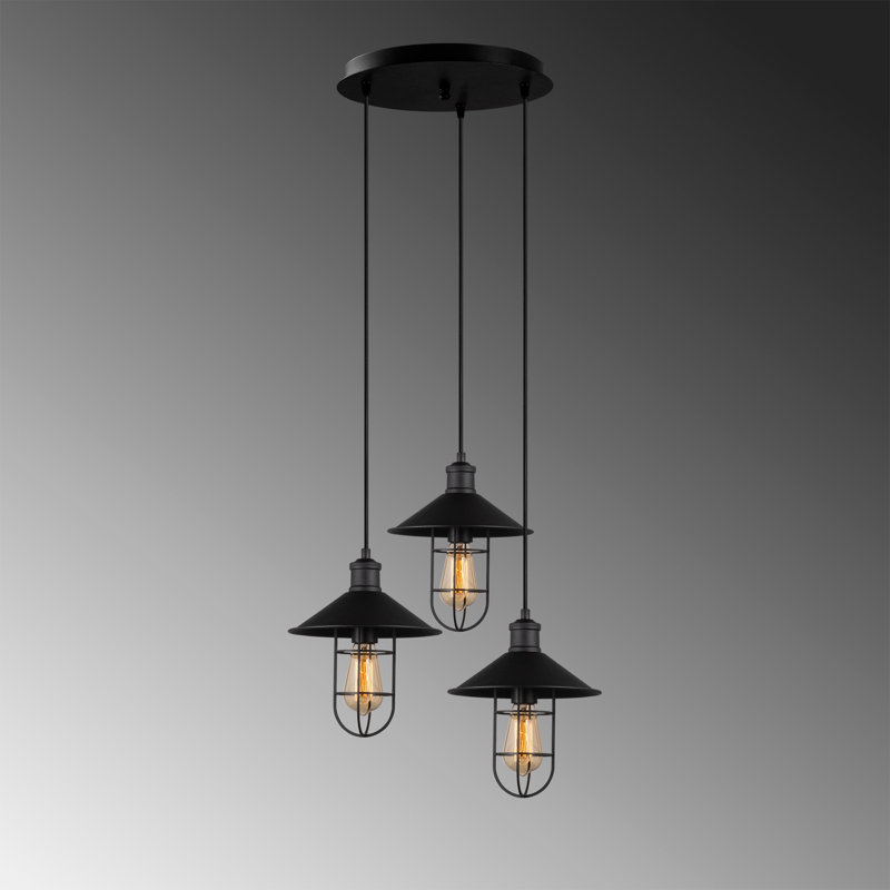Luminaire suspendu conique à 3 lumières Eastwood