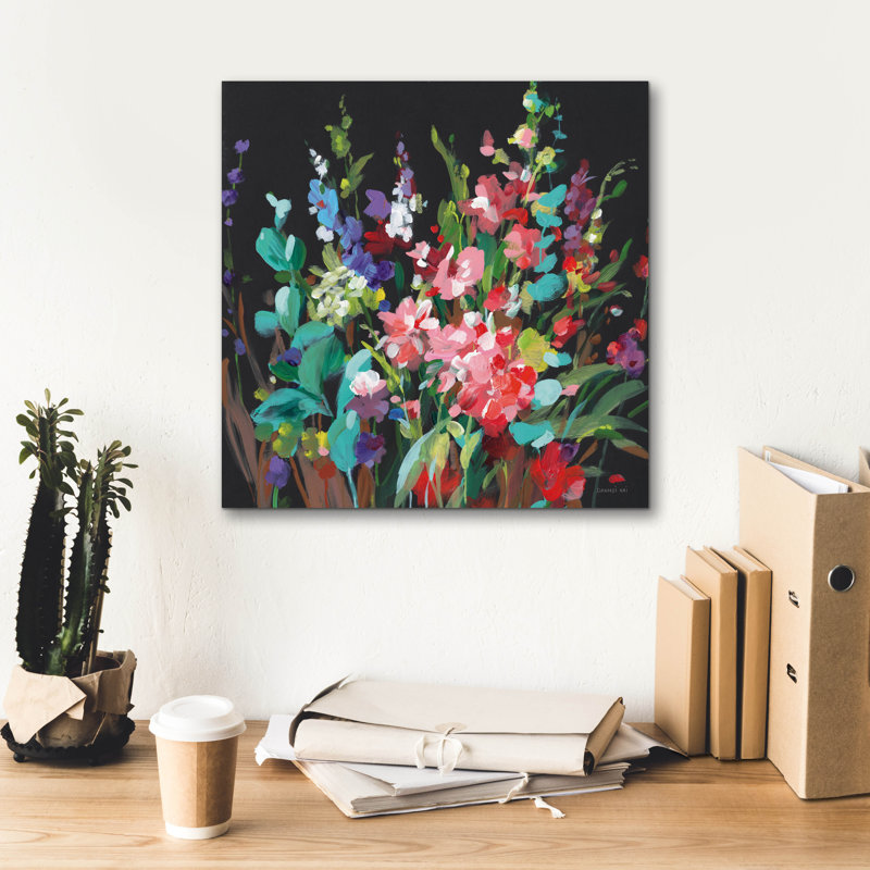 «Brightness Flowering» par Danhui Nai, art mural sur toile, H 18 po x l 18 po