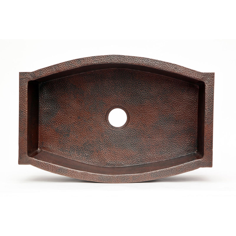 Williston Forge 560mm W Single Bowl Copper Kitchen Sink