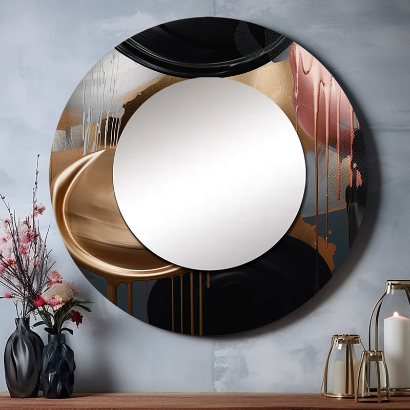 Miroir décoratif doré doré doré doré doré doré doré noir et doré doré, 36 po x 36 po