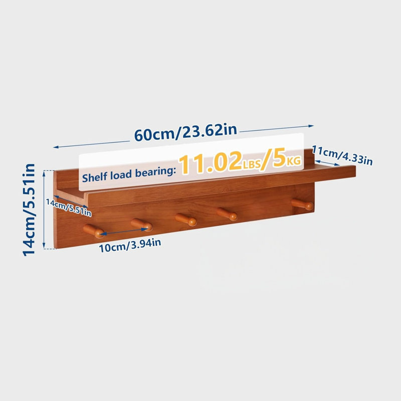 Solid Wood Wall Organizer