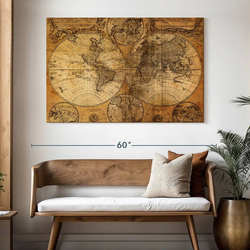 Carte rétro Aliaz, H 34 po x l 51 po