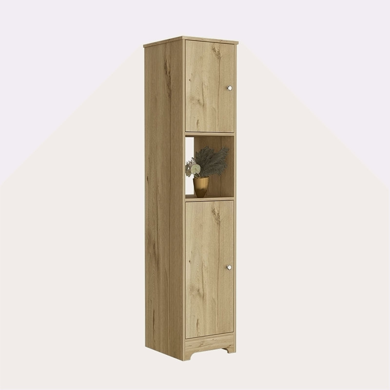 Armoire à linge Albany, quatre tablettes intérieures