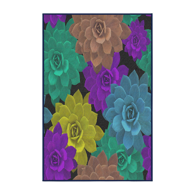 Floral Indoor Rug, Rectangle 5' x 8'