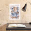 Impression d'art mural bleu crabe aquarelle abstraite minimaliste moderne-1495724300