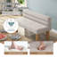 Ensemble de salle à manger moderne 3/5 PCS, table en verre trempé, 2/4 chaises en peluche et banc pour cuisine / salon-1213444871-1213444878-1213444870