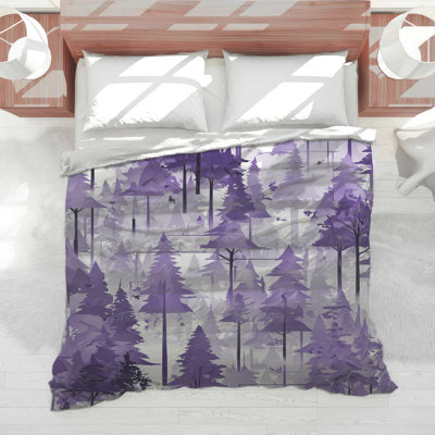 Purple Forest Silhouette Comforter