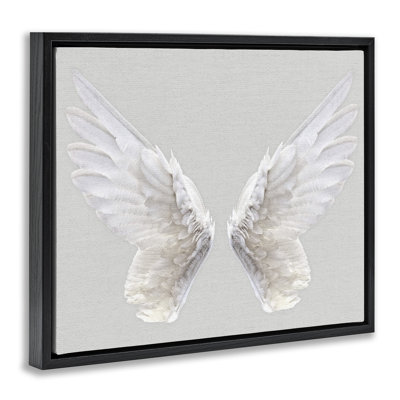 Angel Wings on Framed Floater Canvas Wall Art by Daphne Polselli mwp-398
