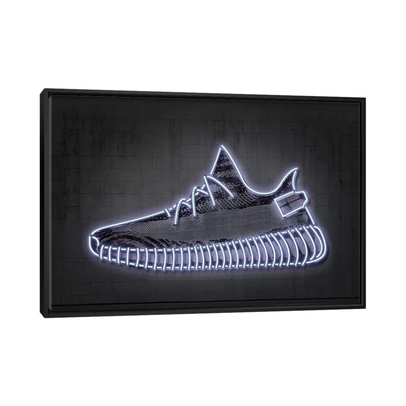 « Sneaker Y » par octave Mielu-impression d’art graphique, Pas de tapis, H 18 po x l 26 po x P 1,5 po, Toile avec cadre noir