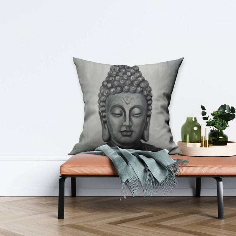 Spiritual buddha - 26"x26" Throw pillow - Poly twill - Print on demand, 26" x 26", Polyester/Polyfill