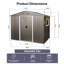 Remise de rangement extérieure en métal gris 8 pi x 6 pi - Fabrication en acier galvanisé, évents perforés pour la ventilation, porte coulissante avec serrure, outils d'atelier faciles à assembler en panneaux robustes, pour assembler la cour
