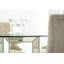 Vermili Round Glass Top Dining Table with Steel Base