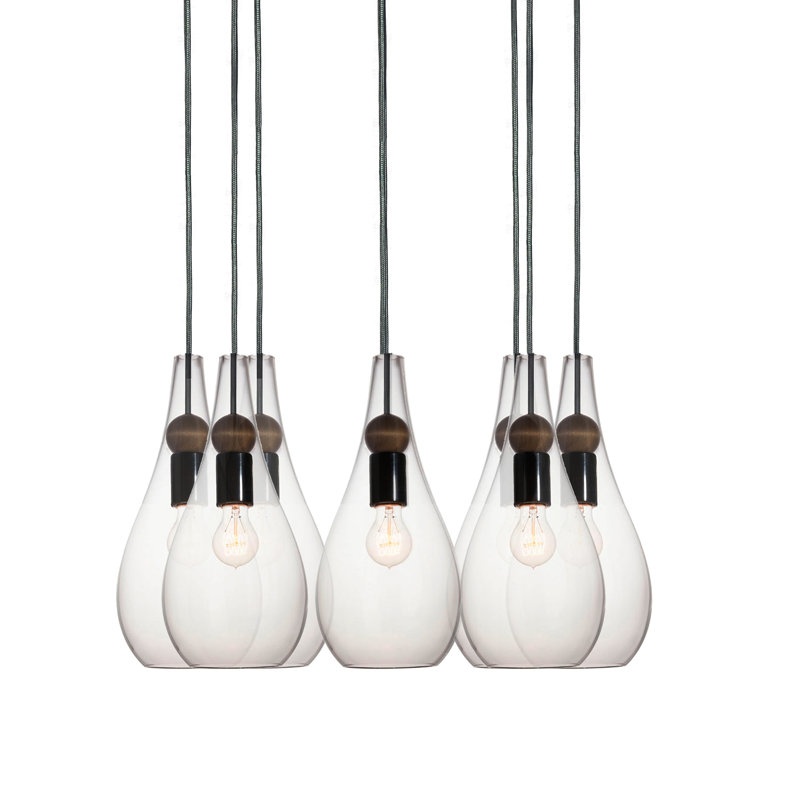 Earth 8 - Light Chandelier, Matte Black, 24" H x 18" W x 18" D