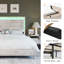 Tryston Wood King Bed Frame with LED Headboard, White-2018301023-2067511503