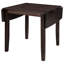 Ensembles de table de salle à manger peu encombrants avec fabrication en bois massif, finition espresso moderne pour les petites cuisines