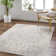 Dendall Oriental Machine Woven Polypropylene Area Rug in Gray/Pale Blue