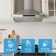 VIKIO 36" 900 CFM Convertible Wall Mount Range Hood in Stainless Steel with LEDS, Charcoal Filter and Gesture Control