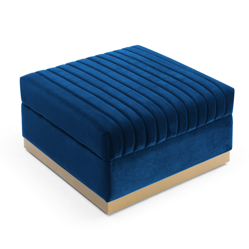Velvet For Living Space - Modern Upholstered With Vertical Tufting Home Decoration Contemporary, Blue