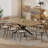 55.11-70.8 Inch Extendable( With Rotating Extension Leaves) Rectangle Dining Table For 6-8 People-1203677234