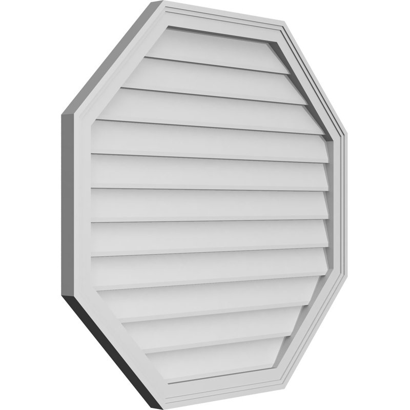Évent horizontal gondole allongé en surface octogonal Signature, H 34 po x l 36 po x P 1,5 po
