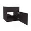 Meuble-lavabo flottant avec lavabo Belle, 1 porte, wengé Belle-759079130