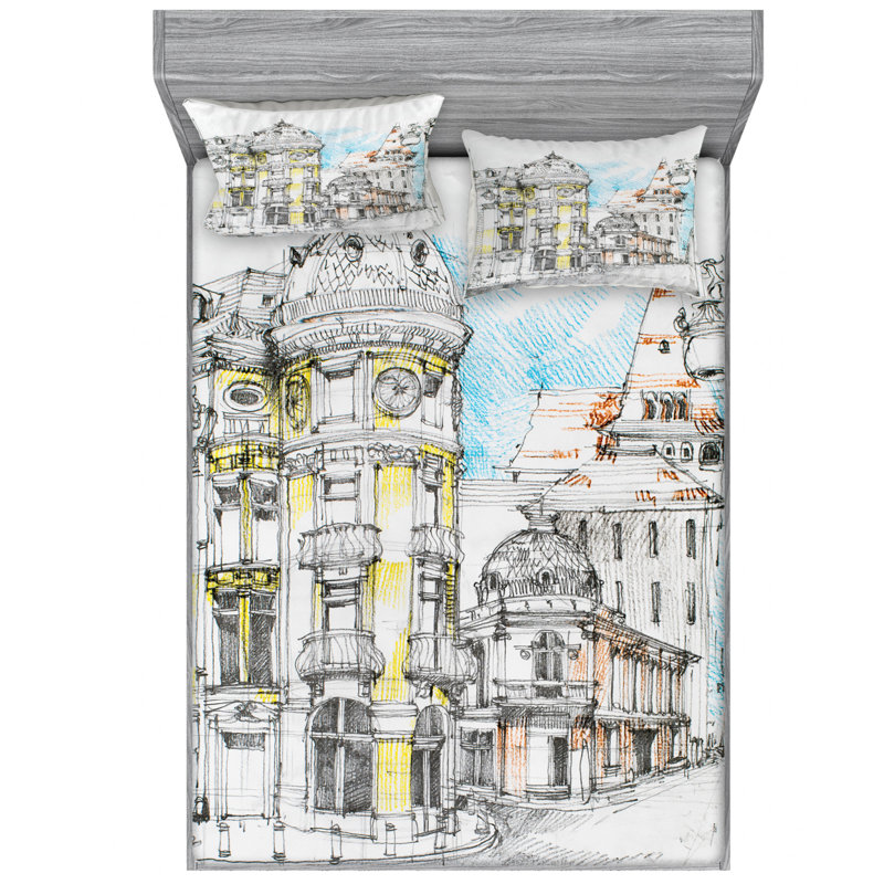 Microfiber Sheet Set, Full Sheet Set with Fitted Sheet