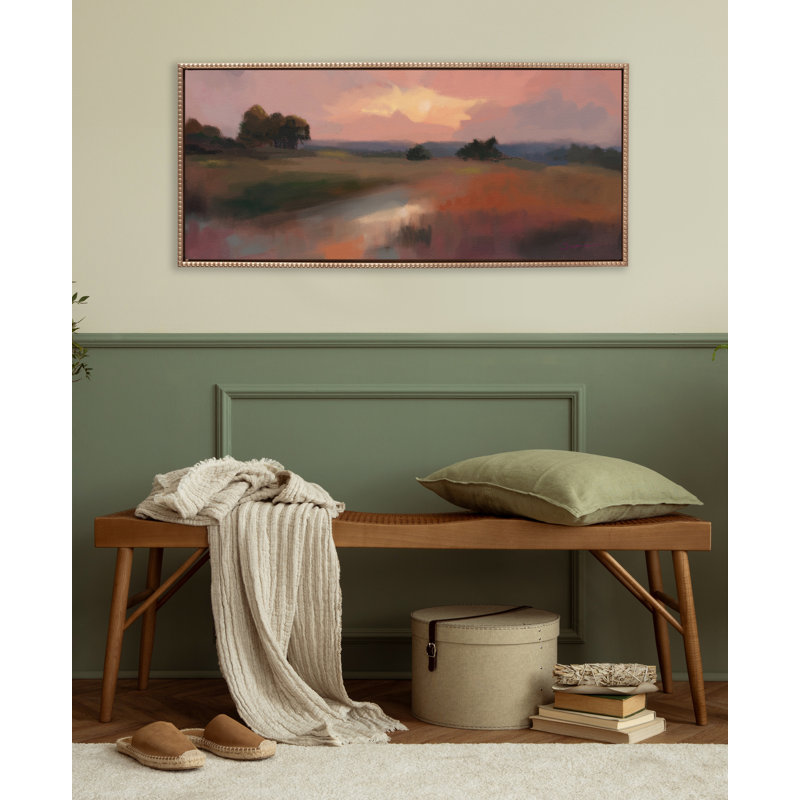 «Foothills in the Evening» par Mary Sparrow, reproduction d'art sur toile encadrée