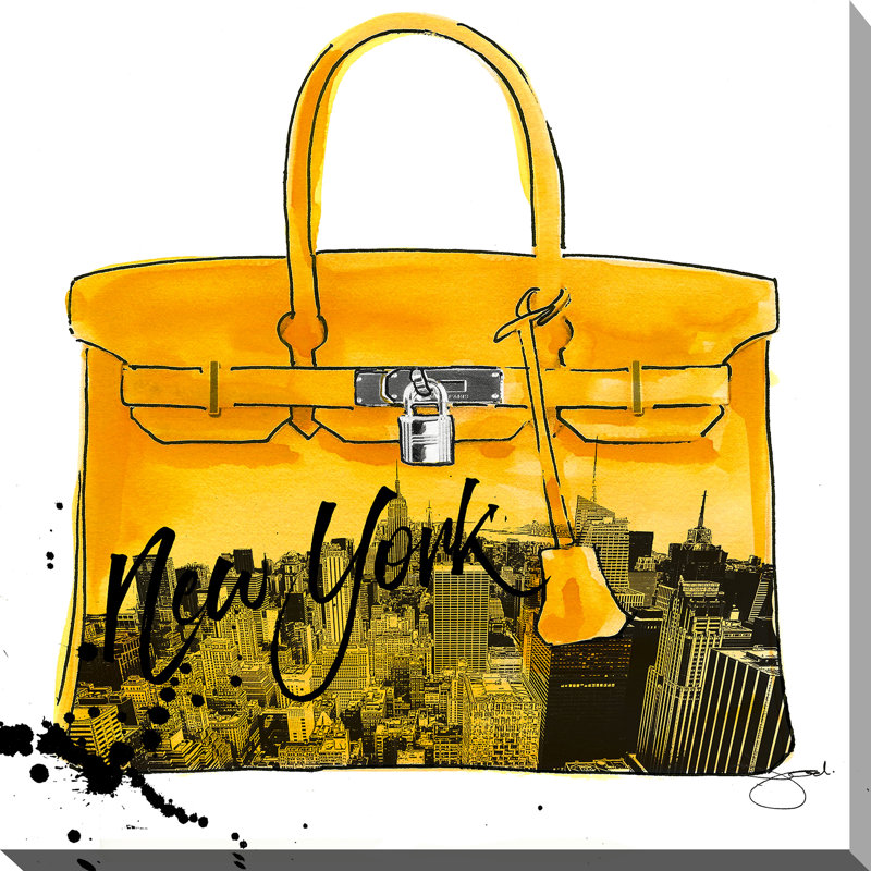 « yellow new york », impression, Toile tendue, H 28 po x l 28 po x P 1,5 po