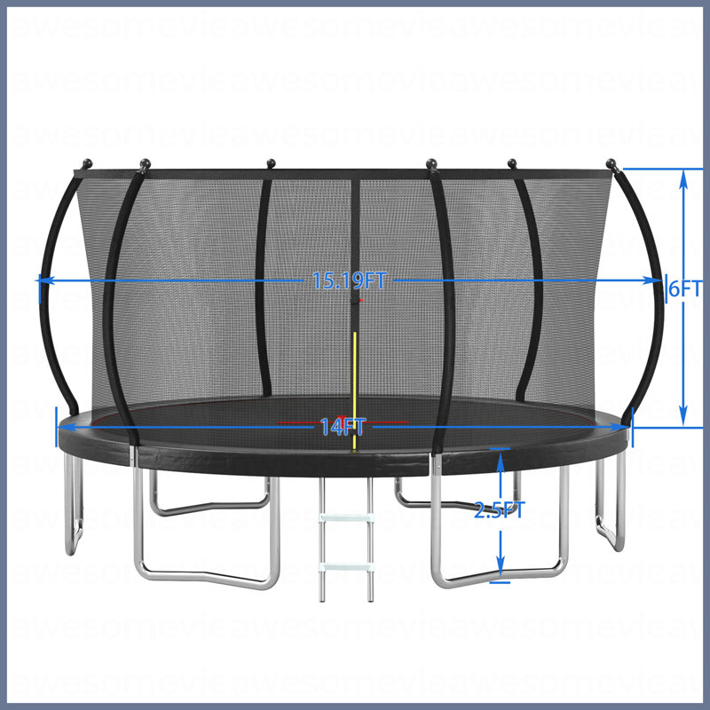 Trampoline 14 pi - Standard - Noir