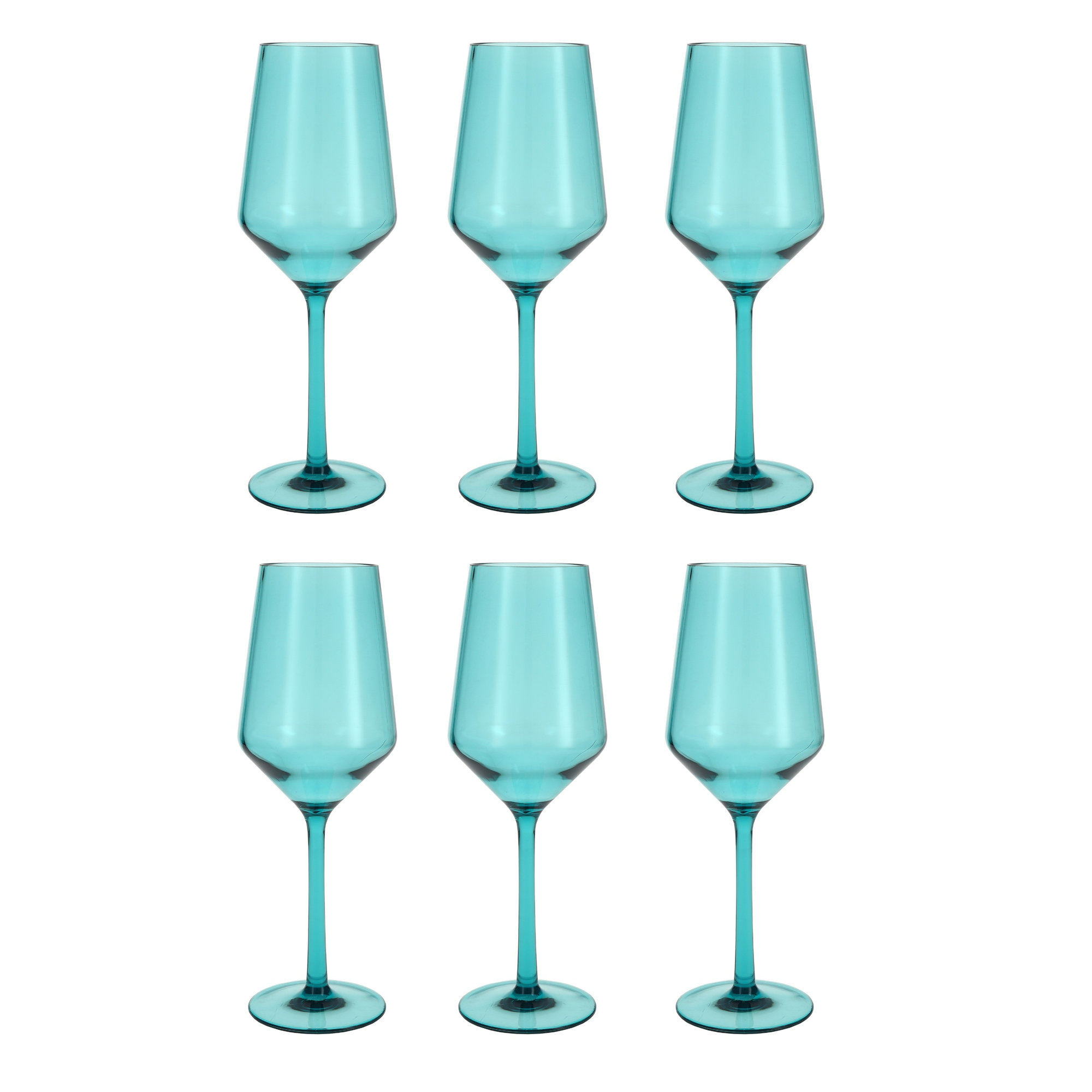 Fortessa Sole Outdoor Wine Glass, Aqua Sky Blue Green, 13 oz.